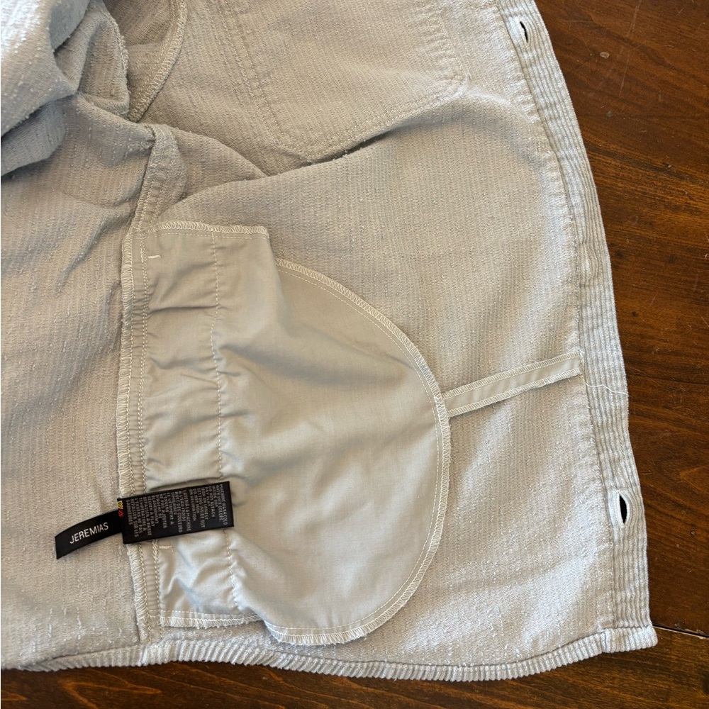 Buffalo David Bitton Light Gray Corduroy Shirt - Picture 7 of 8